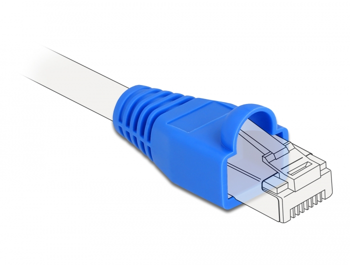 Knickschutztülle für RJ45 Stecker blau 20 Stück, Delock® [86728]