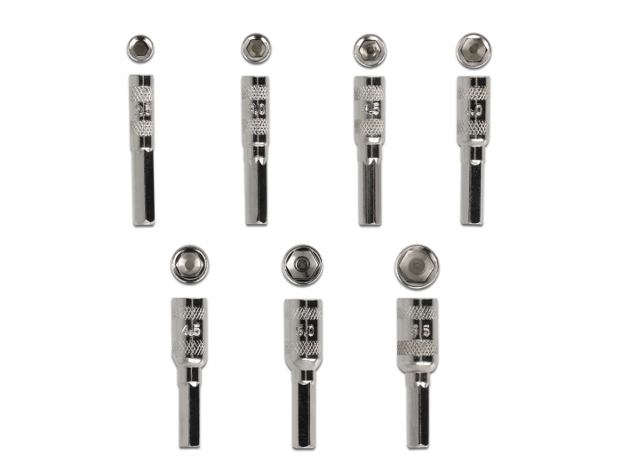 Schraubendreherset 8-teilig Außensechskant Hohlschaft 2,5 - 5,5 mm, Delock® [90551]