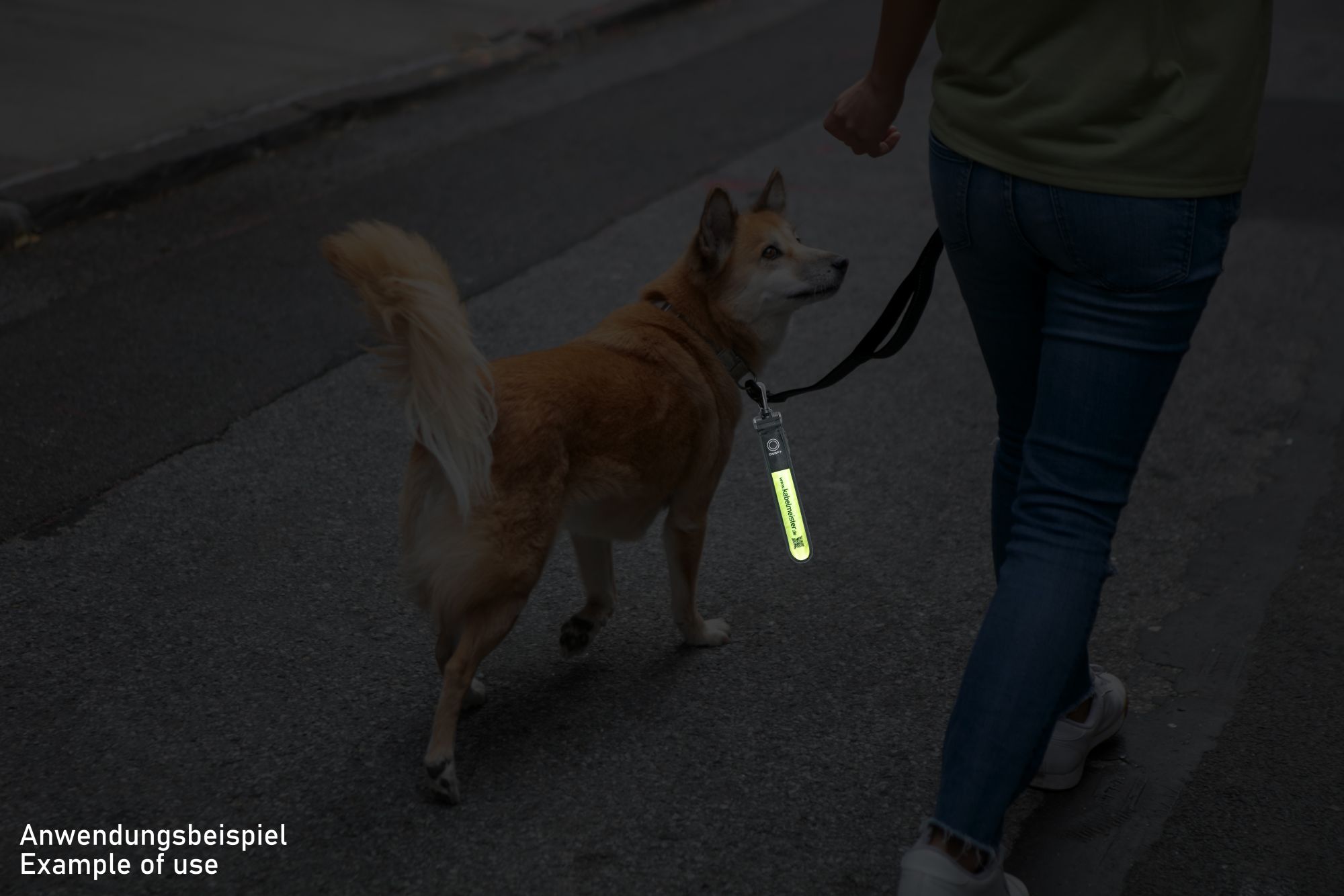 kabelmeister® LED Leuchtband mit Befestigungshaken, grün/gelb