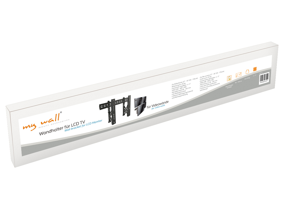Bildschirm- und LCD TV-Wandhalter, 37“ - 70“ (94 - 178 cm), Belastung bis 45 kg, schwarz, My Wall®