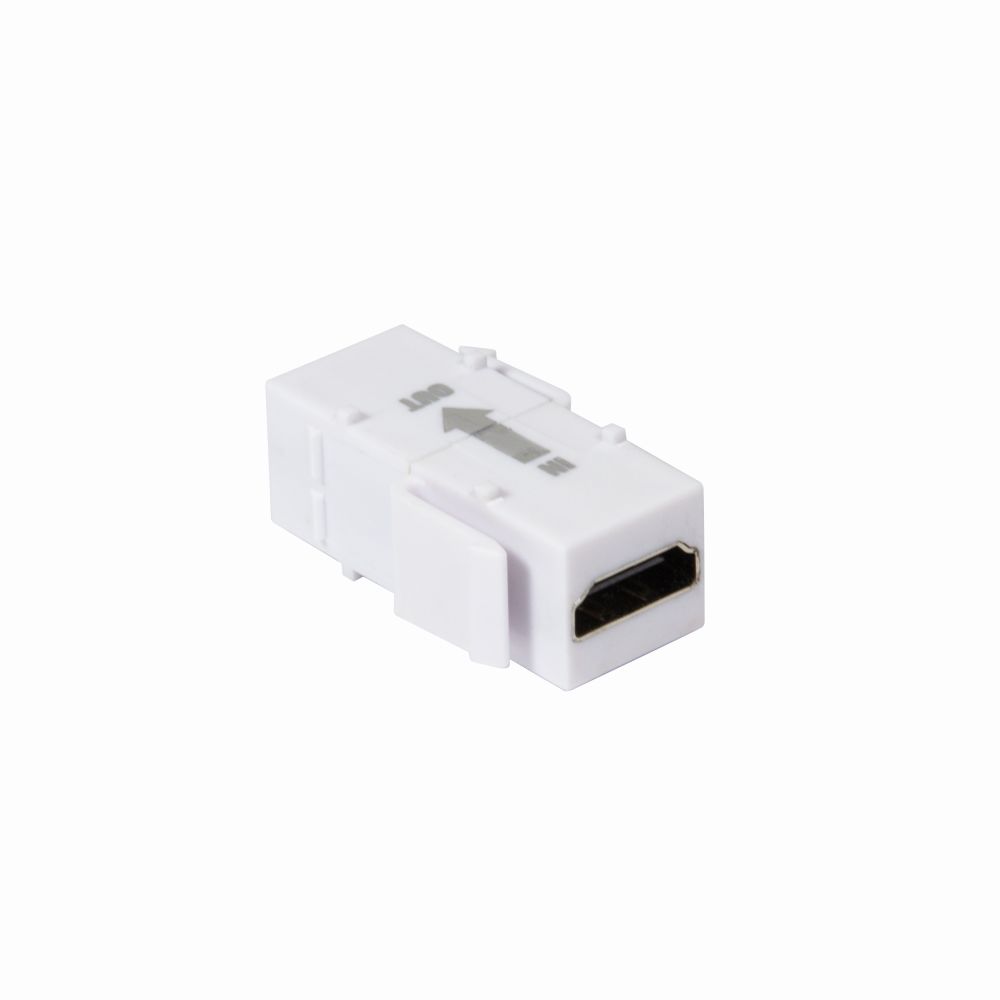 Keystone Modular Verbinder HDMI Buchse an HDMI Buchse, mit Repeater, weiß, LogiLink® [NK0014R]