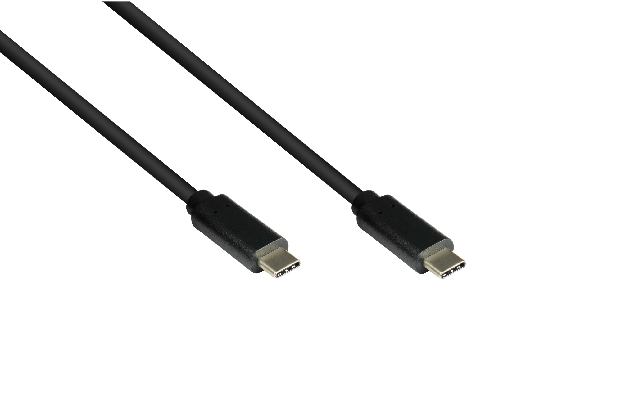 Lade- und Datenkabel USB 3.1 (Gen.1), USB-C™ Stecker beidseitig, CU, schwarz, 0,5m, Good Connections®