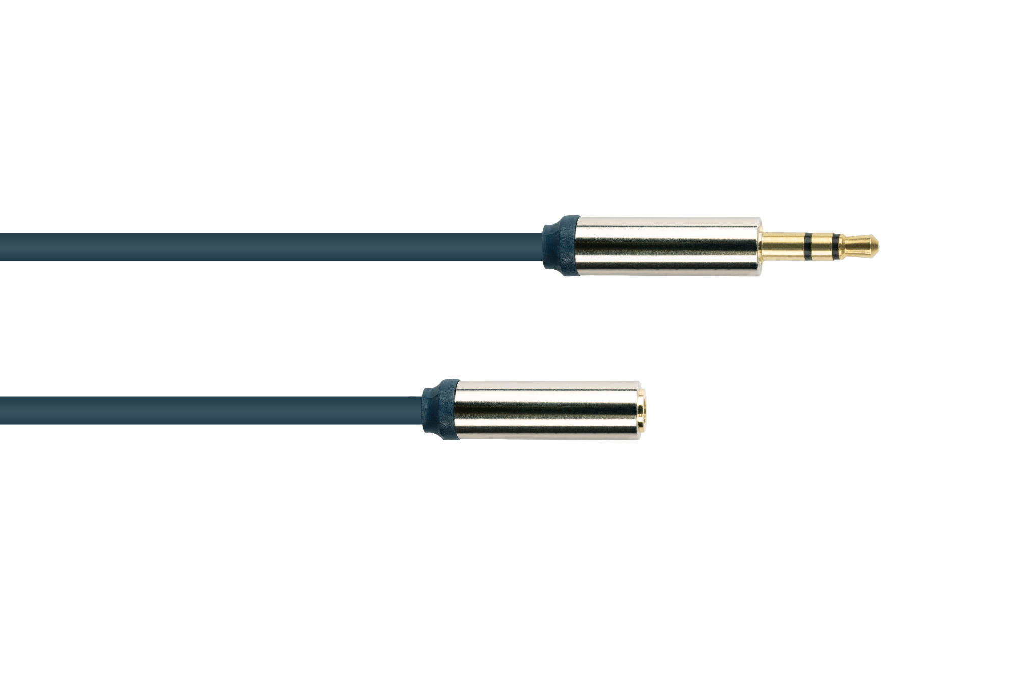Audio Verlängerungskabel SmartFLEX, High-Quality, 3-poliger 3,5mm Klinkenstecker an Klinkenbuchse, dunkelblau, 0,5m, Good Connections®