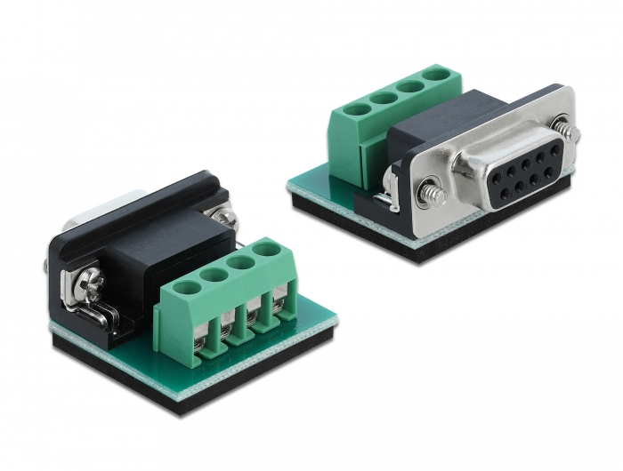 Konverter 1 x Seriell RS-232 DB9 zu 1 x Seriell RS-485 mit ESD Schutz 15 kV Überspannungsschutz 600 W, Delock® [64140]