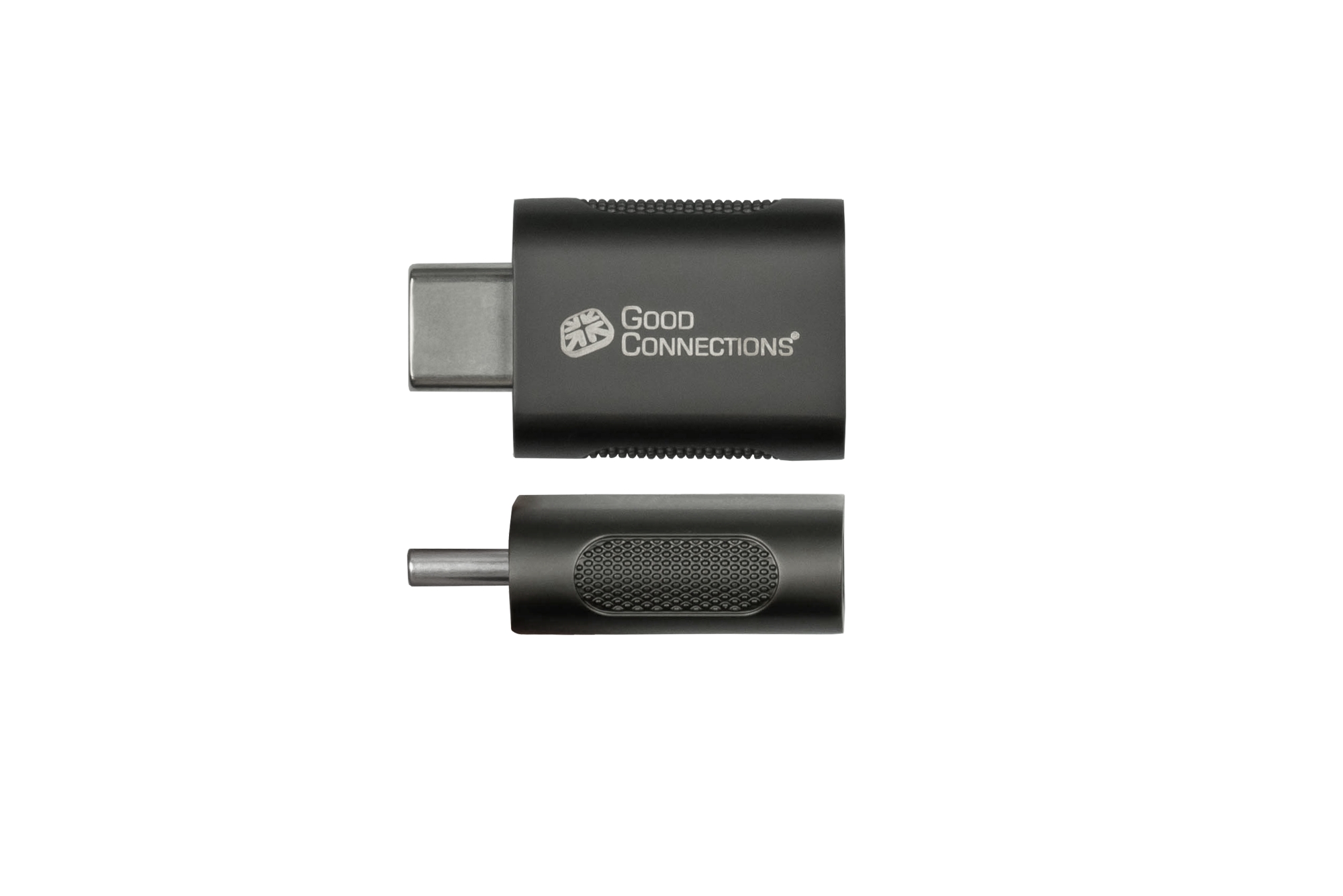 Adapter USB 3.2 Gen.1 / USB 3.0 Stecker C™ an USB-A Buchse, verzinktes Metallgehäuse, anthrazit, Good Connections®