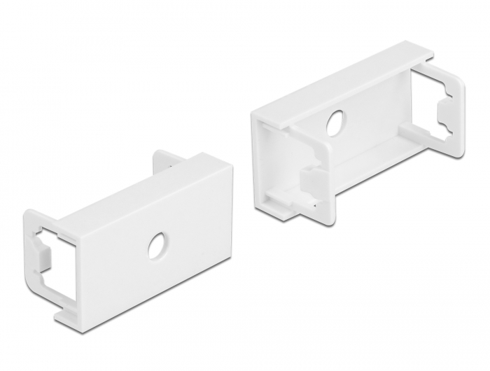 Easy 45 Modulblende Loch-Ausschnitt M6, 45 x 22,5 mm 10 Stück weiß, Delock® [81368]
