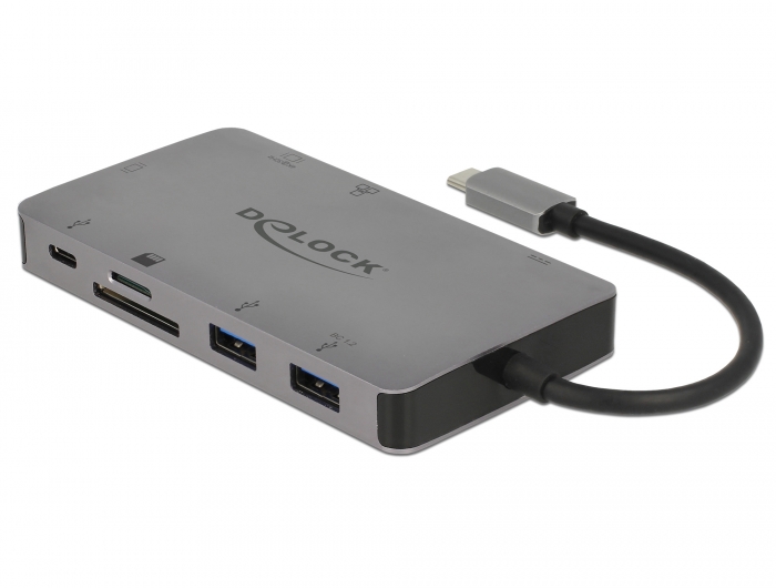 USB Type-C™ Dockingstation, 4K - HDMI / VGA / USB 3.1 / SD / LAN / PD 3.0, Delock® [87735]