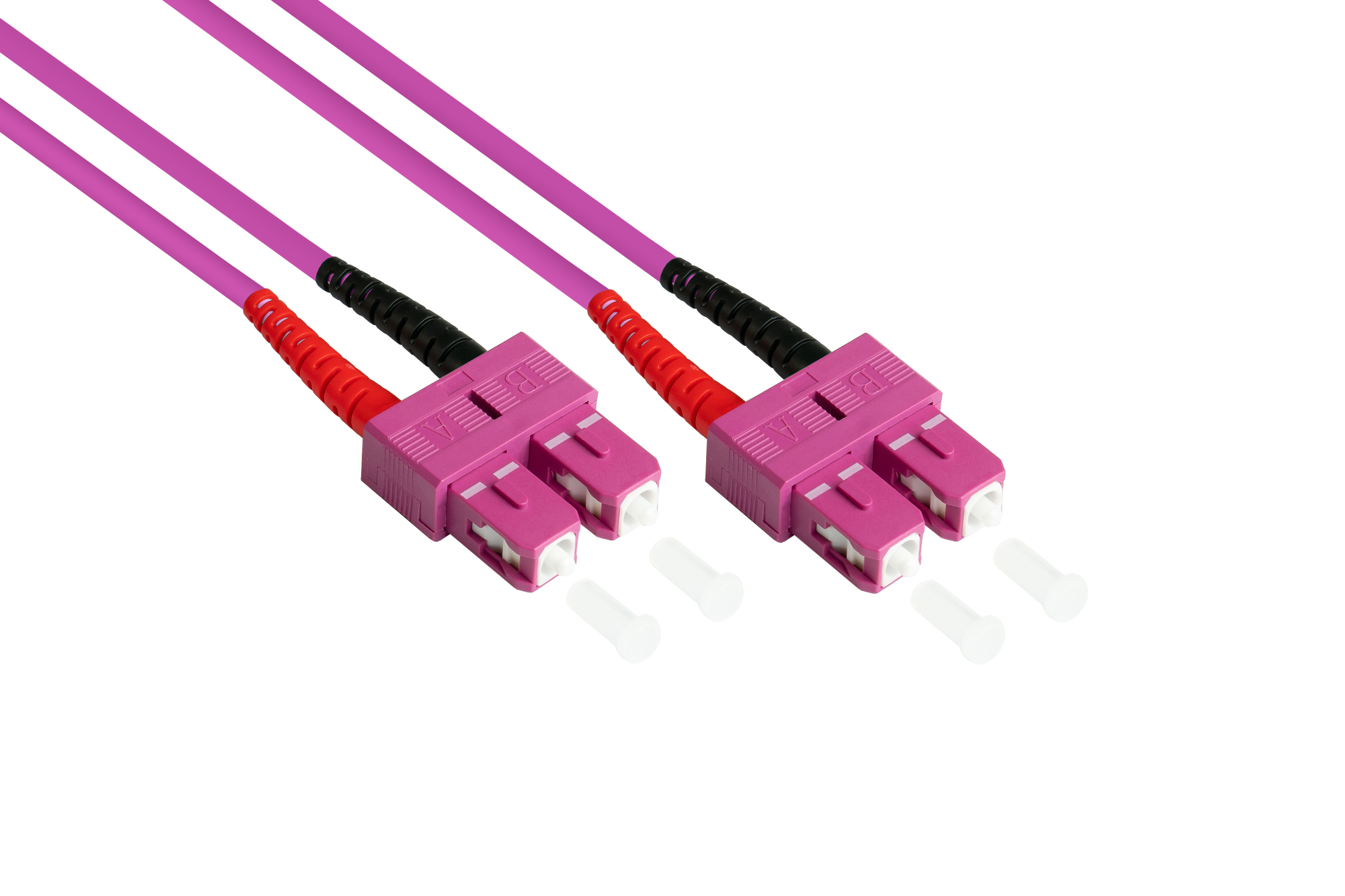 Patchkabel LWL Duplex OM4 (Multimode, 50/125) SC/SC, LSZH, austauschbare Polarität, 0,5m, Good Connections®