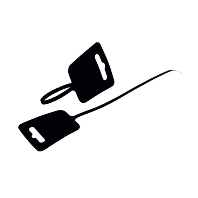 Kabelbinder, Euroloch und Beschriftungsfeld, RAL 8022, VE 100 Stück, schwarz, 4,8 x 250mm, Good Connections®