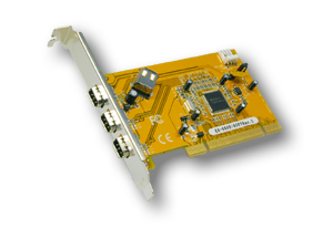 PCI KarteFireWire 1394A Universal mit 3+1 Port, TI Chip-Set, Exsys® [EX-6500E]