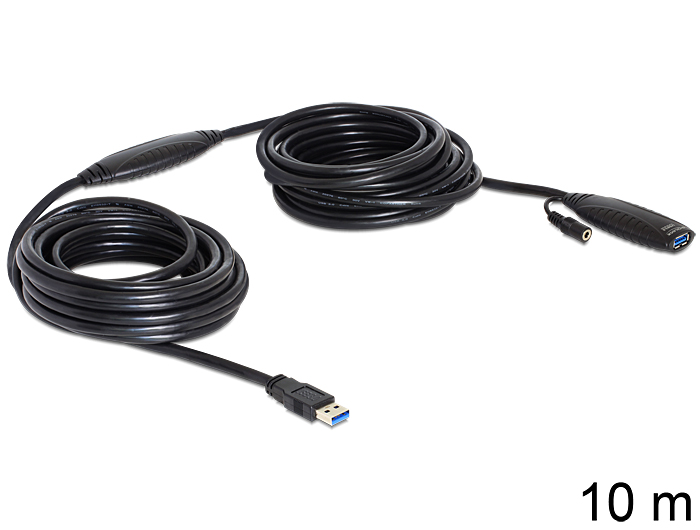 Kabel USB 3.0 Verlängerung, aktiv 10m, Delock® [83415]