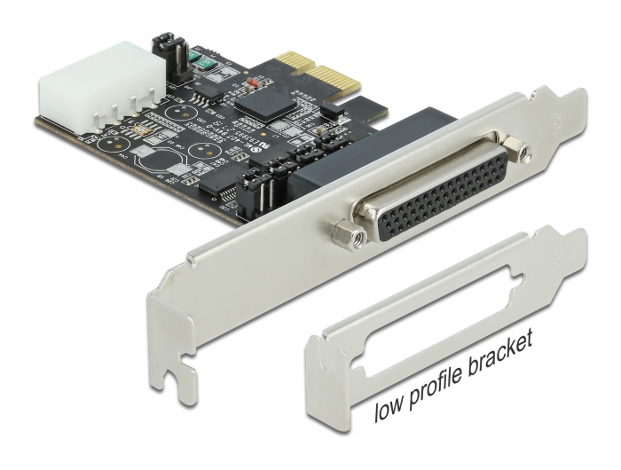 PCI Express Karte zu 2 x Seriell RS-232 mit Spannungsversorgung 5 V / 12 V, Delock® [89909]