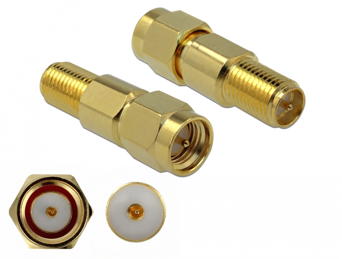 Adapter SMA Stecker an RP-SMA Buchse 3 GHz, Delock® [89991]