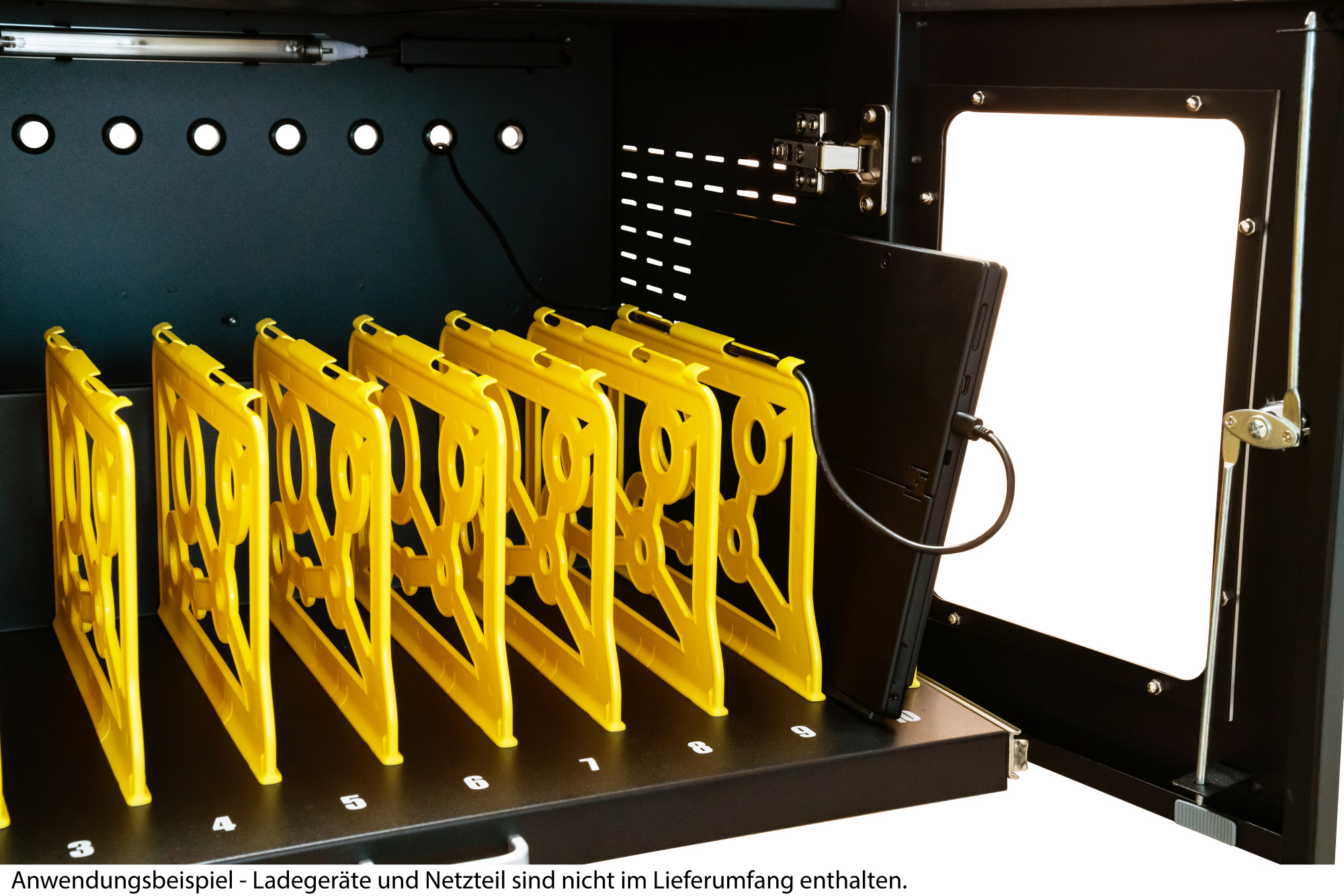 Good Connections® ANTARES N10 Notebook-Ladeschrank bis 14", UV-C Desinfektion, schwarz