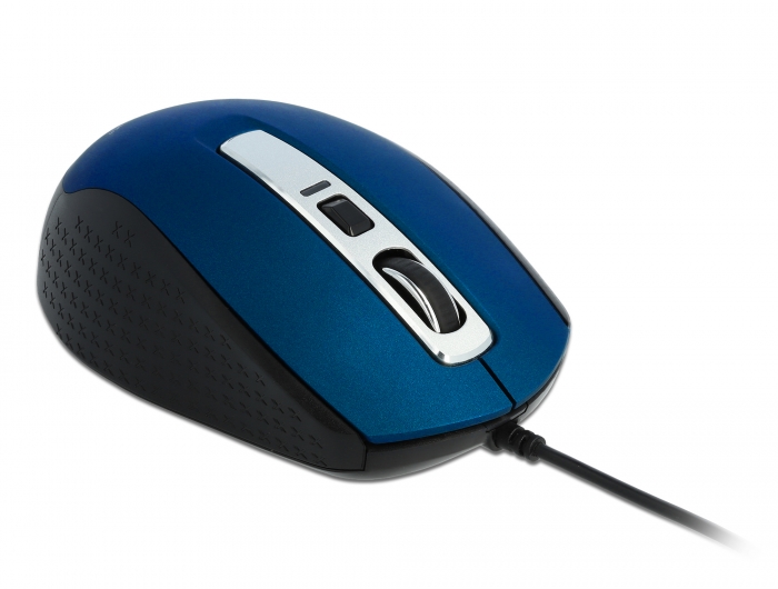 Optische 5-Tasten Maus USB Typ-A blau, Delock® [12621]