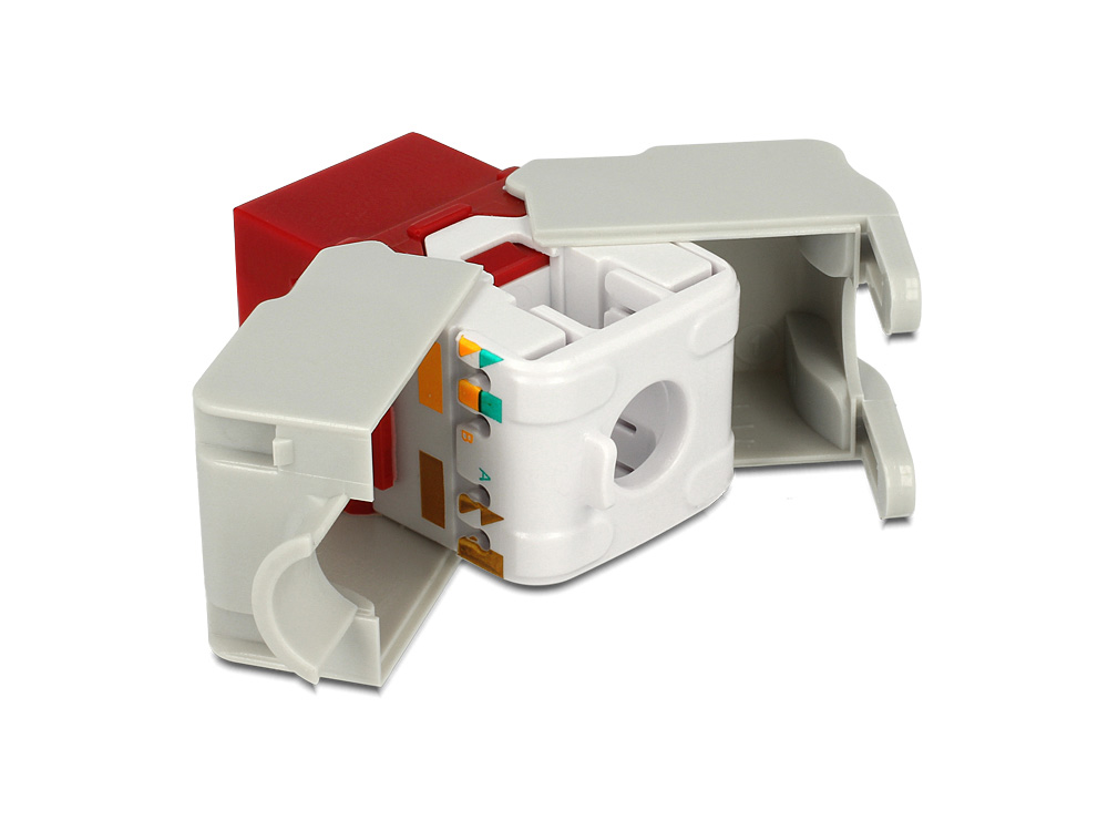 Keystone Modul, Cat.6, RJ45 Buchse an LSA UTP, rot, Delock® [86344]