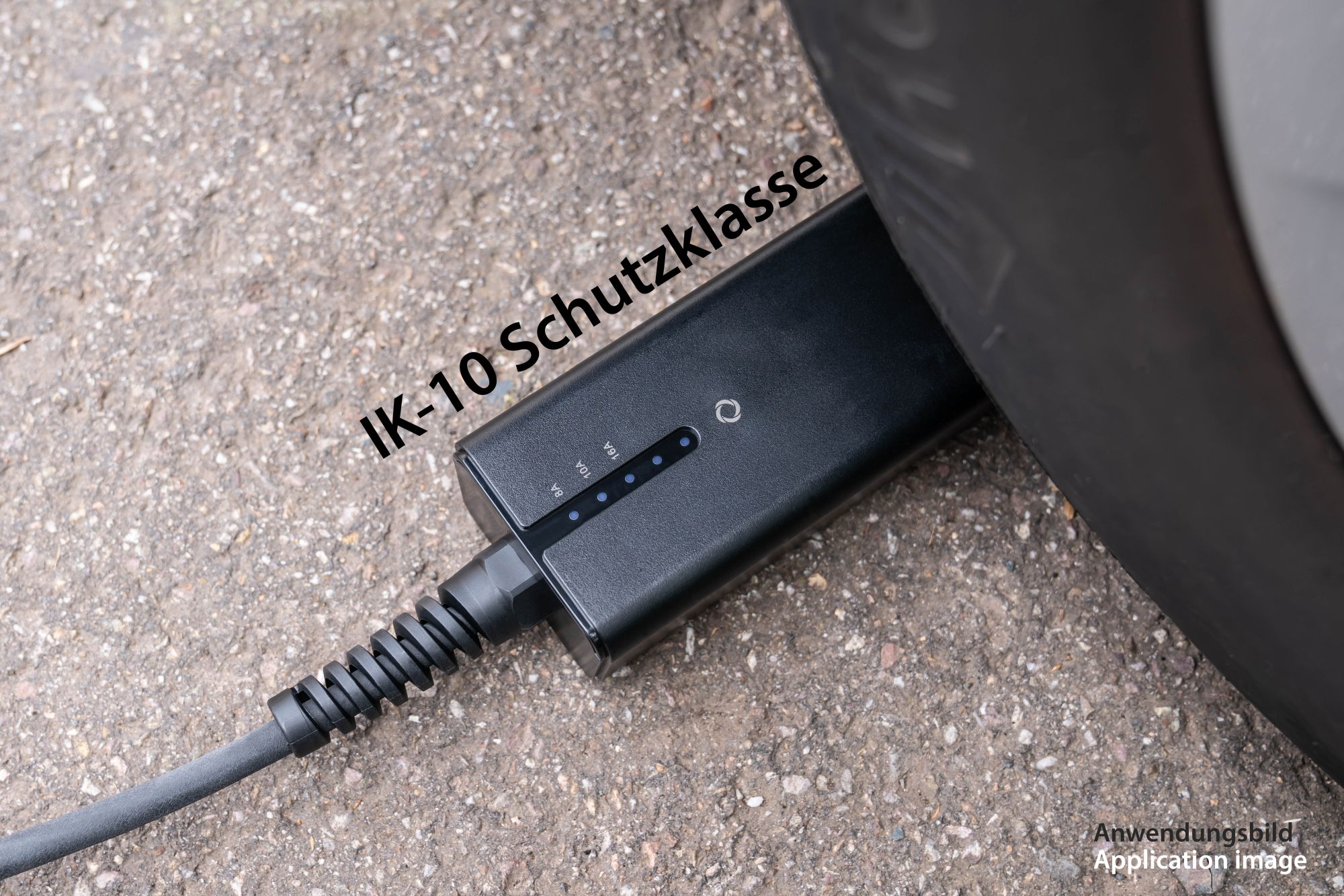 kabelmeister® Typ 2 Ladegerät mit geradem Schutzkontakt-Stecker, für Elektro- u. Hybridfahrzeuge, 3,6kW, schwarz, 5m
