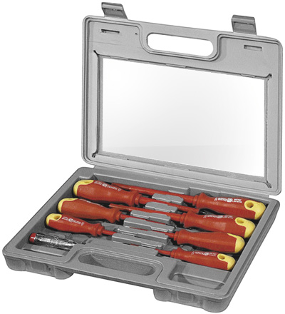 Elektro-Schraubendreher-Satz 8tlg. inkl. Phasenprüfer