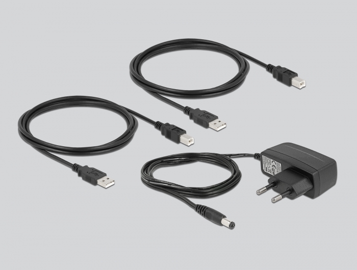 USB 2.0 Switch für 2 PC an 2 Geräte, Delock® [11492]
