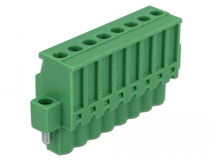Terminalblock Set für Hutschienen 8 Pin mit Schraubverriegelung, Delock® [65940]