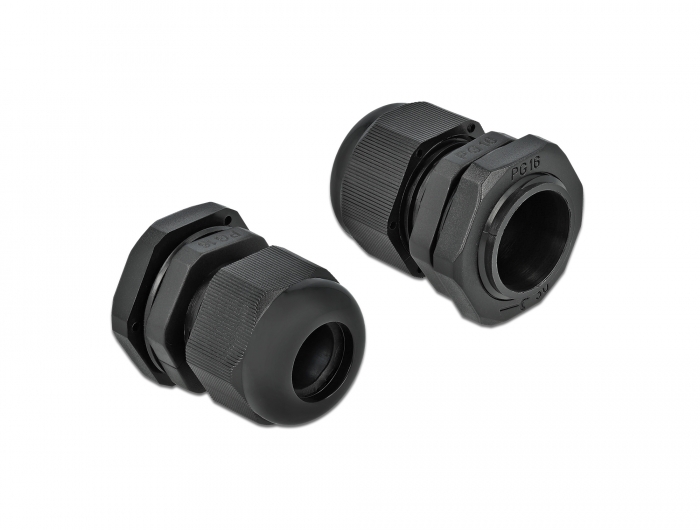 Kabelverschraubung PG16 10 Stück schwarz, Delock® [60218]
