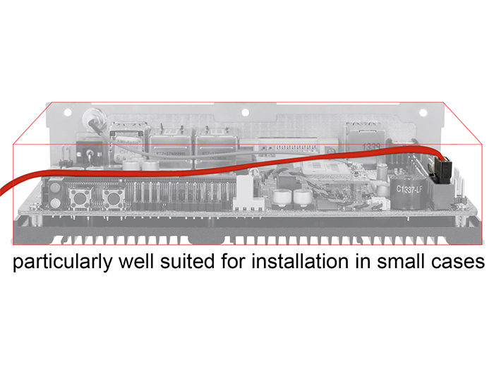 Kabel SATA FLEXI 6 Gb/s 10 cm rot Metall, Delock® [83832]