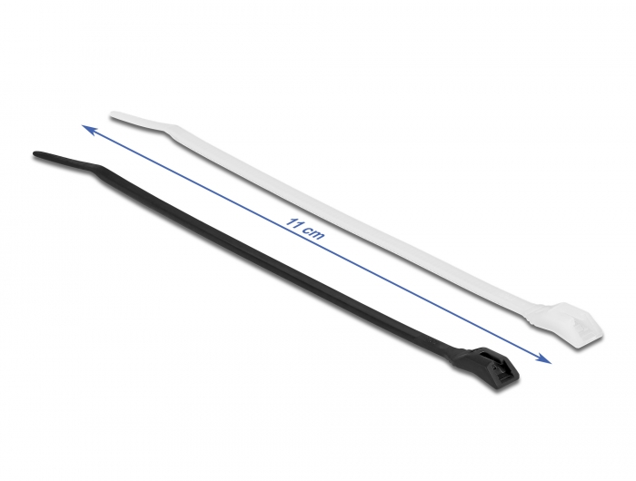 Kabelbinder mit flachem Kopf L 110 x B 2,5 mm 100 Stück, Delock® [19464]