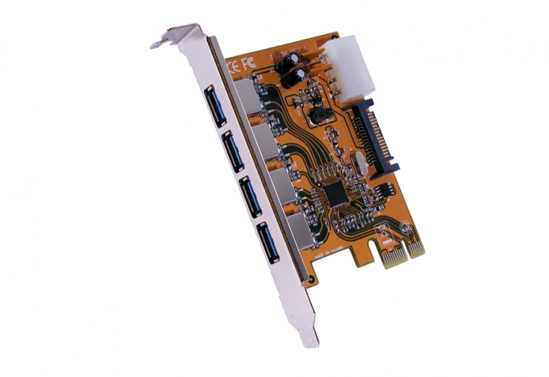 Schnittstellenkarte, USB 3.0 PCI-Express Karte mit 4 Ports (Renesas), Exsys® [EX-11094]