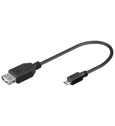 USB Adapterkabel, Buchse A an micro Stecker B, 0,2m, Good Connections®