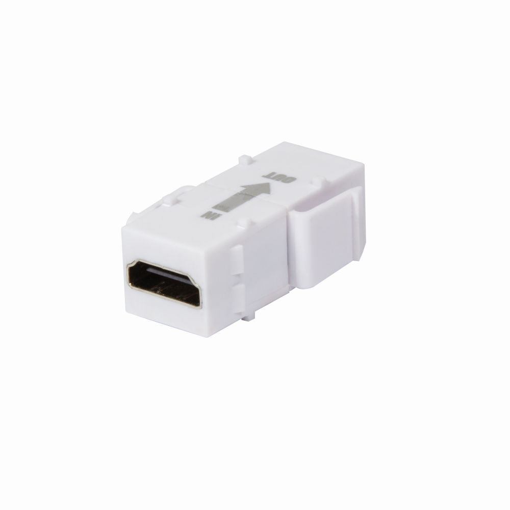 Keystone Modular Verbinder HDMI Buchse an HDMI Buchse, mit Repeater, weiß, LogiLink® [NK0014R]