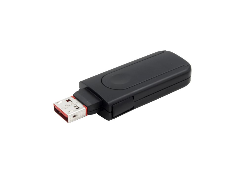 USB Schlüssel mit vier Abdeckungskappen für USB 2.0 / 3.0 A-Buchsen, abschliessbar, Rot, Exsys® [EX-1114-R]
