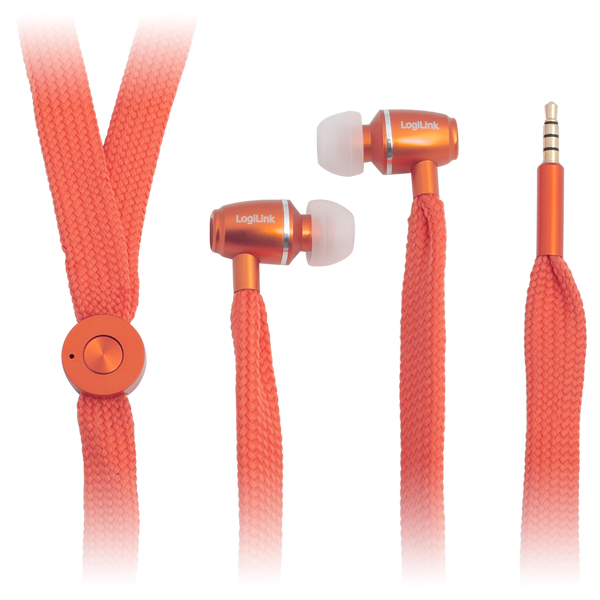 Kopfhörer, stereo, In-Ear, orange, LogiLink®, [HS0027]