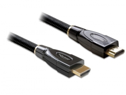 High-Speed-HDMI®-Kabel mit Ethernet, (Premium) vergoldete Kontakte, Stecker A an Stecker A, 5m, Delock® [82739]