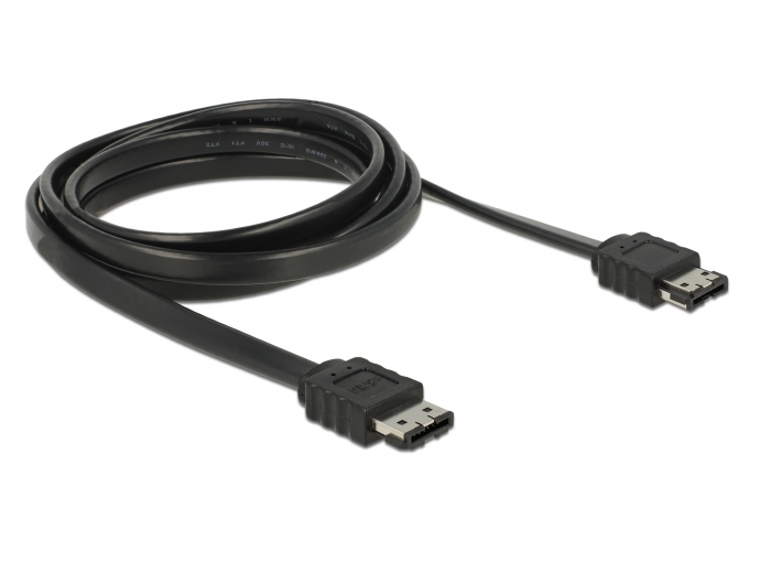 Kabel eSATA 3 Gb/s Buchse an eSATA Buchse, schwarz, 2m, Delock® [85641]