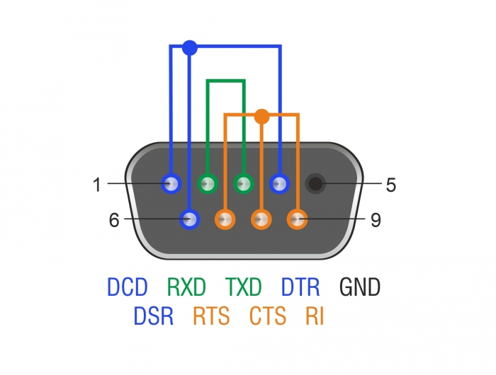 RS-232/422/485 Loopback Adapter mit DB9 Stecker, Delock® [66828]