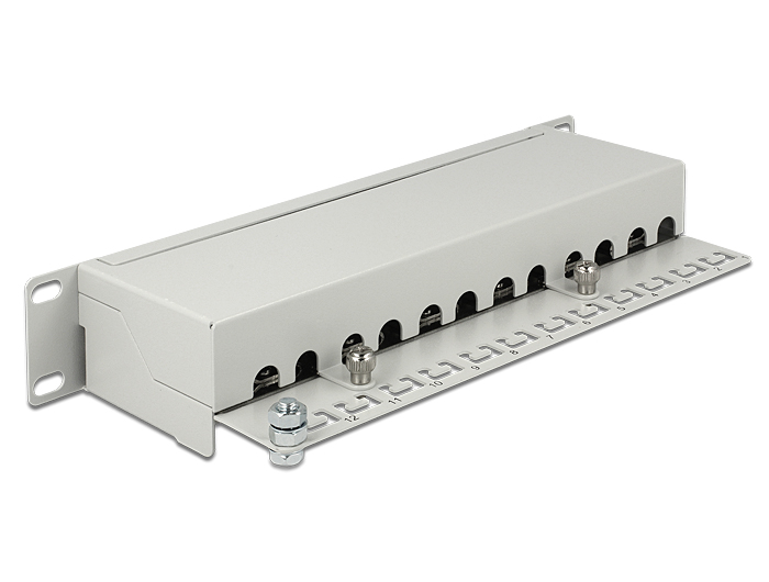 Patchpanel 10'', Cat.6, 12-Port, grau, Delock® [43299]