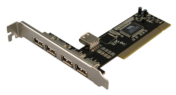LogiLink® PCI Schnittstellenkarte USB 2.0 4+1 [PC0028]