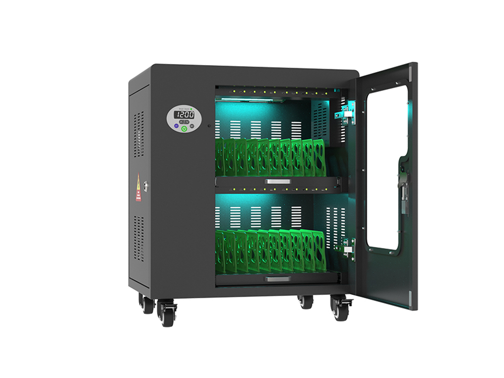 Good Connections® ANTARES PRO T20C Ladewagen bis 11", USB-C™, 30W Port, PD3.0, UVC-Desinfektion, schwarz