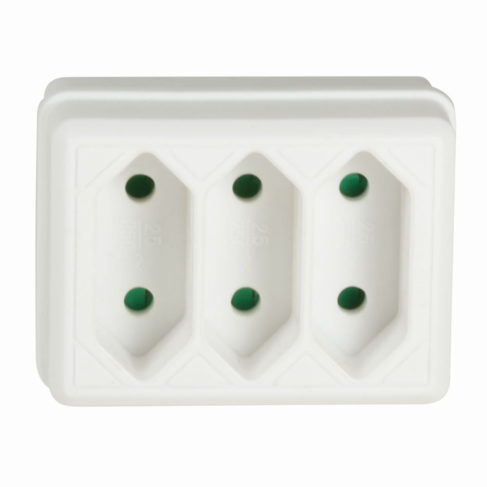Steckdosenadapter, 3x Euro, 1700W/250V, Weiß, LogiLink® [LPS219]