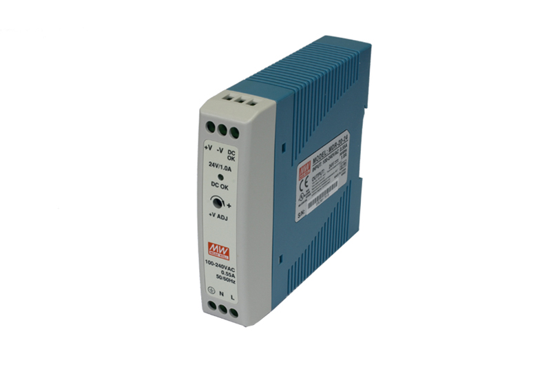 Single Output Industrial DIN Rail Power Supply, 20W, Output: 24V/20W/1A, Input: 85 ~ 264VAC, 0.35A, Exsys® [EX-6950]