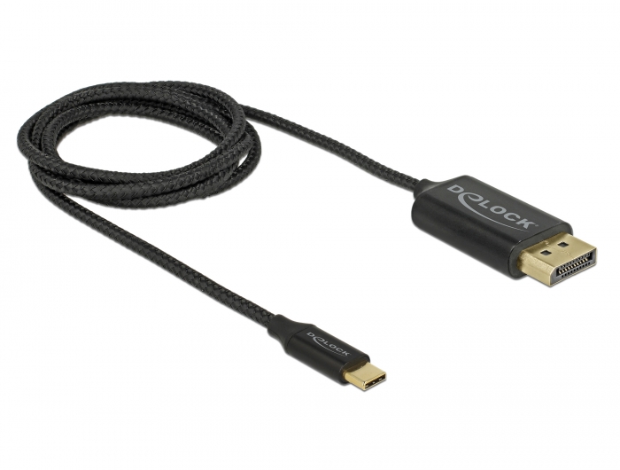 USB Kabel Type-C zu DisplayPort (DP Alt Mode) 4K 60 Hz 1 m koaxial, Delock® [83709]