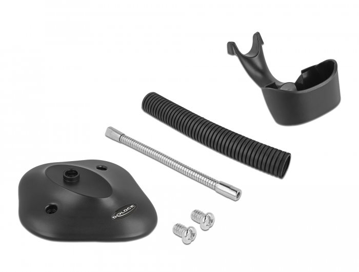 Barcode Scanner Standfuß mit Halterung flexibel schwarz, Delock® [90555]