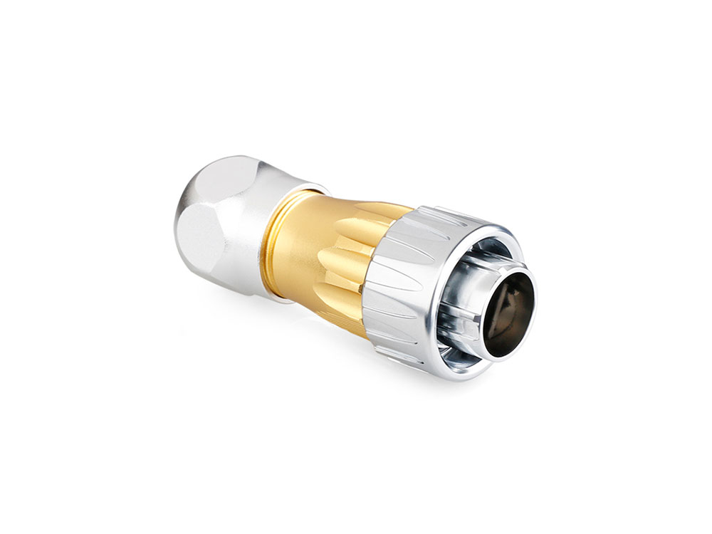 Industrie-Steckverbinder S3 - Stecker mit Kabelverschraubung, Aussparung für RJ45 Stecker, Metall, M24, Bajonett, IP65/67, Good Connections®