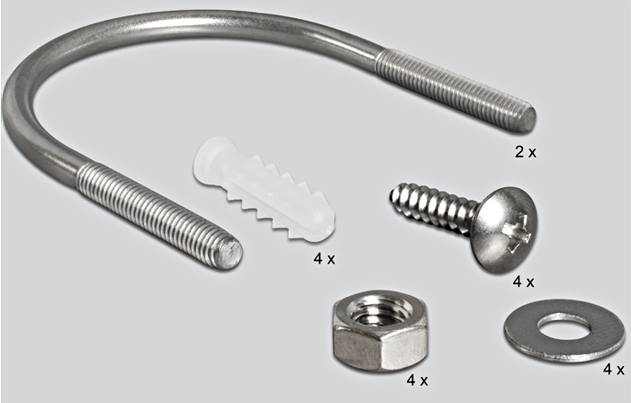 WLAN Antenne 802.11 b/g/n 8 dBI omnidirektional starr grau outdoor, Delock ® [88454]