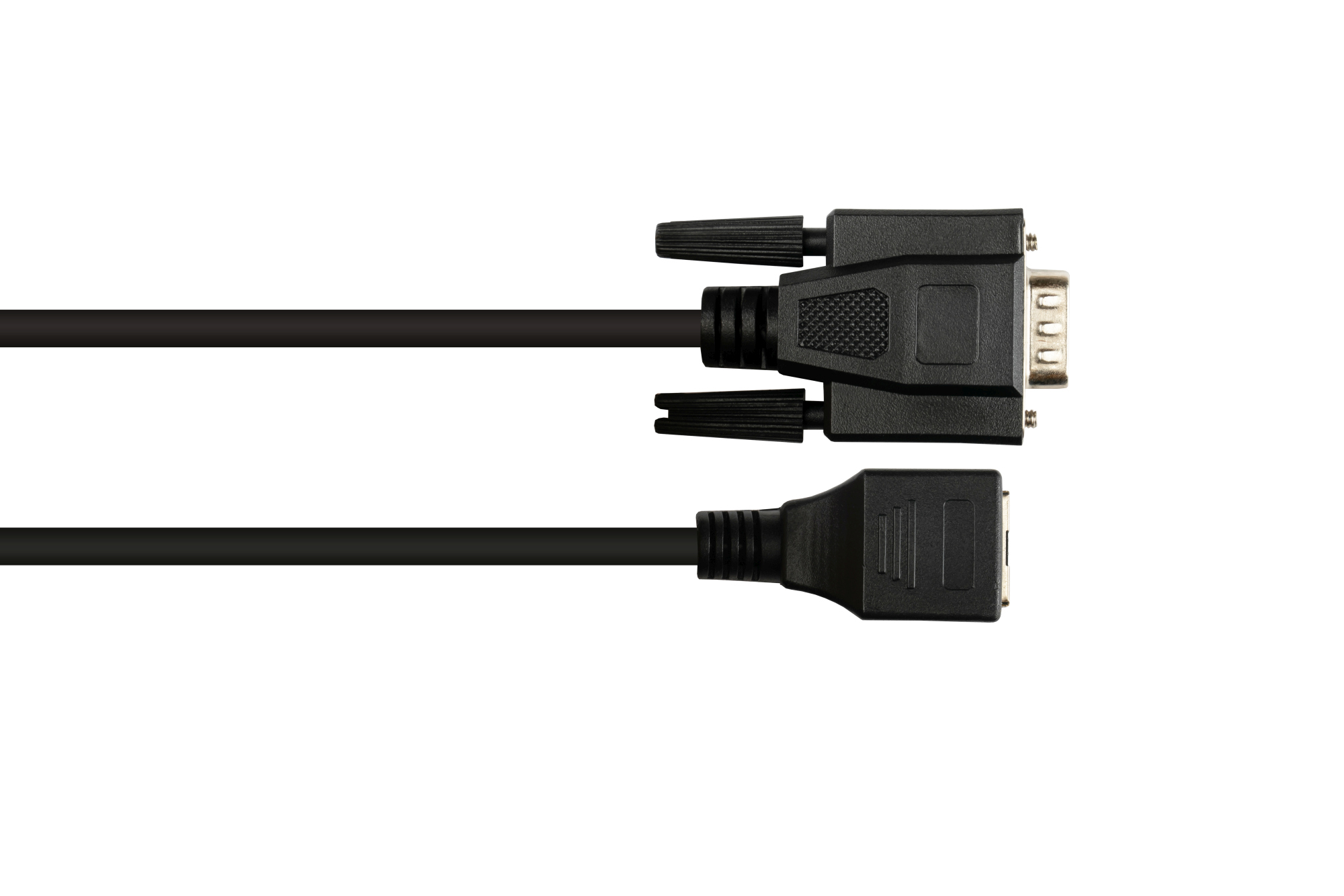 Adapterkabel RJ45 Buchse an RS232 seriell D-SUB 9-Pol Stecker, 1:1, schwarz, 0,1m, Good Connections®