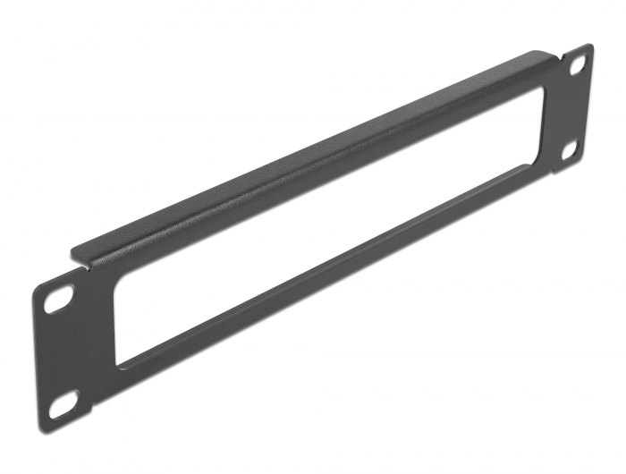 10" Netzwerkschrank Panel mit Öffnung 1 HE schwarz, Delock® [66672]