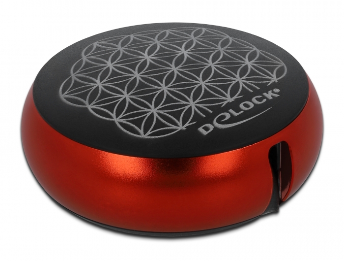 USB 2.0 Aufrollkabel Typ-A zu USB-C™ schwarz / rot, Delock® [85819]