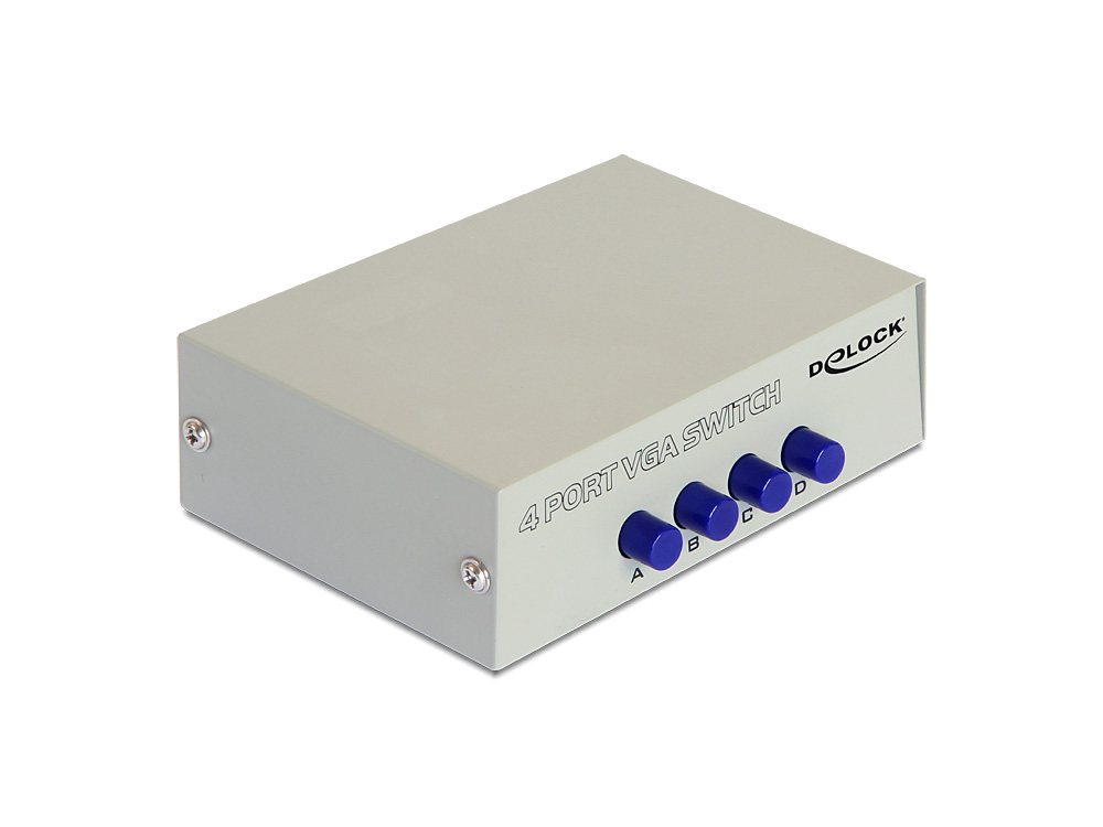 VGA Umschalter 4-fach, manuell bidirektional, beige, Delock® [87635]