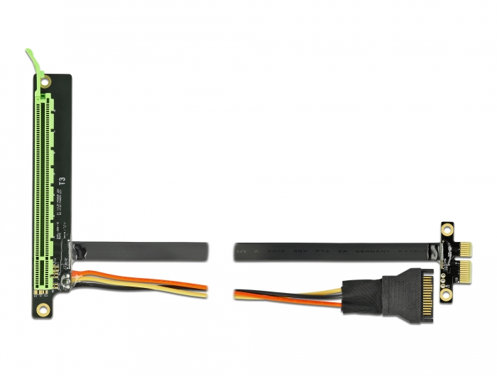 Riser Karte PCI Express x1 zu x16 mit flexiblem Kabel 30 cm, Delock® [85762]