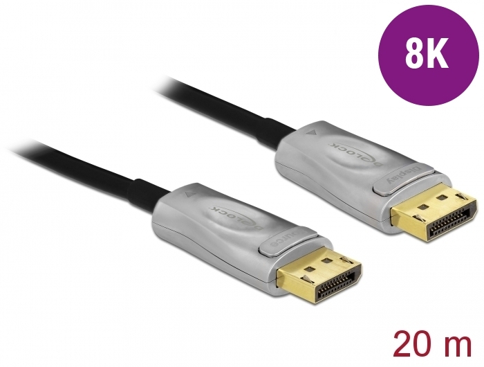 Aktives Optisches Kabel DisplayPort 1.4 8K 20 m, Delock® [85887]
